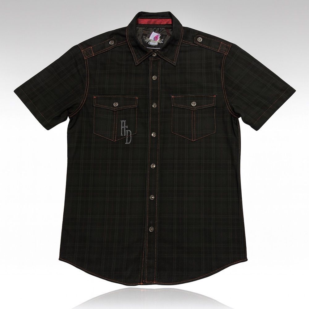 Harley-Davidson Men’s Plaid Short Sleeve Button-Up Shirt